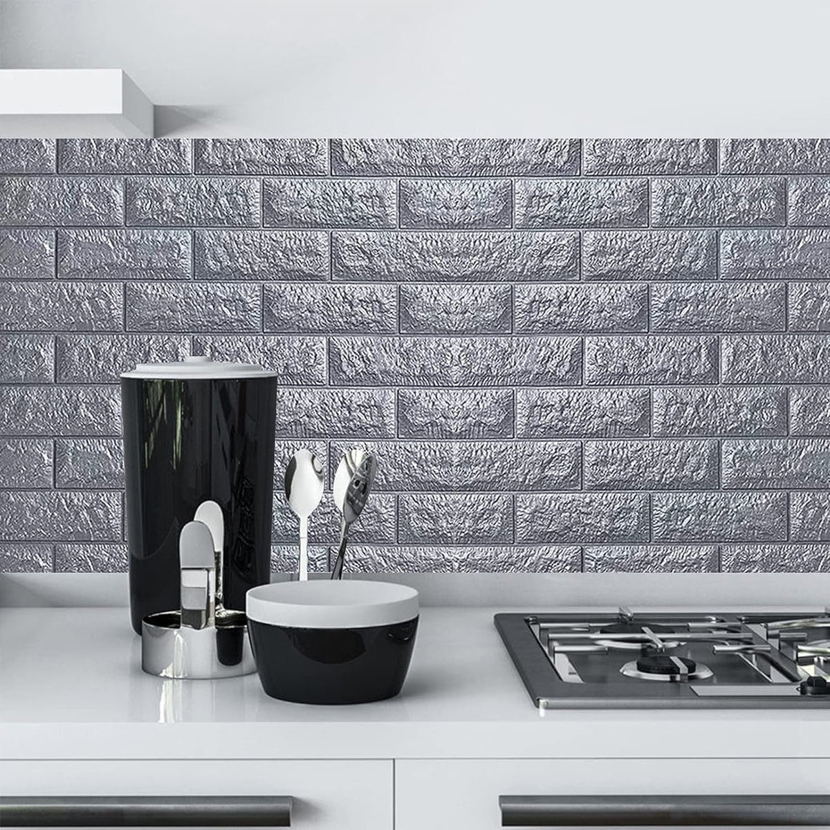 Wallpaper 3D Foam Wallpaper Sticker Panels (76 x 70 Cm / 1 Pc)