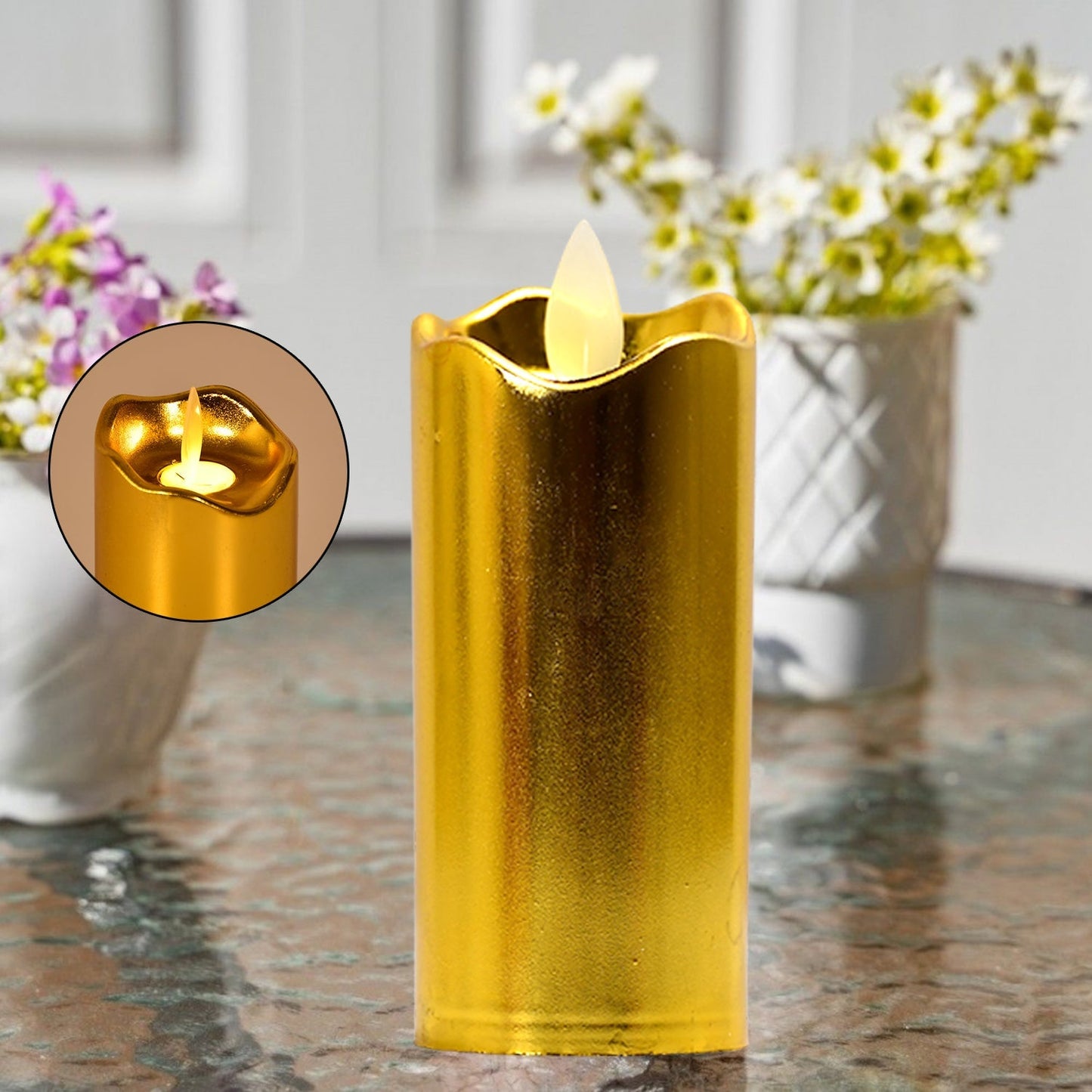 12Pc Golden Candles
