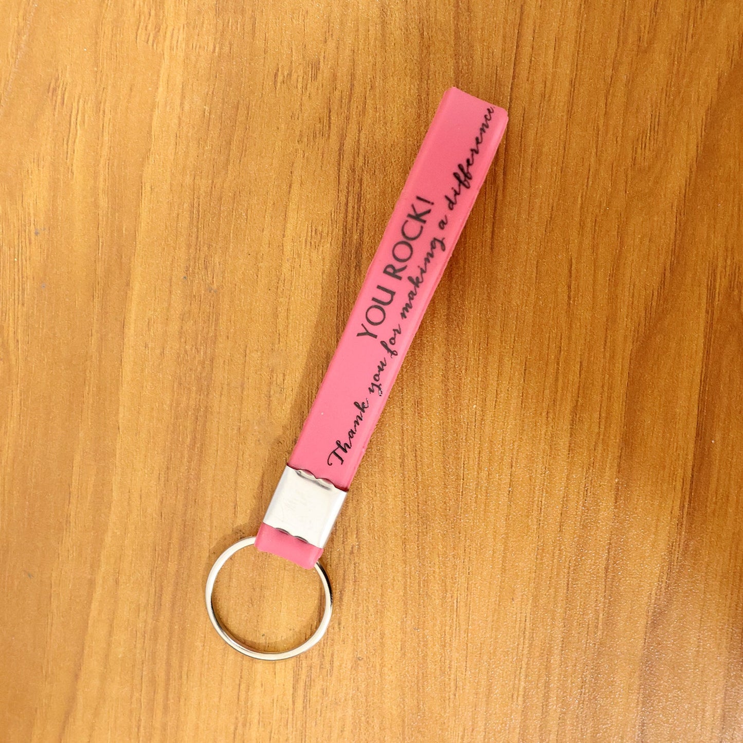 Motivational Silicone Wrist Strap Keychain (1 Pc, Mix Color)