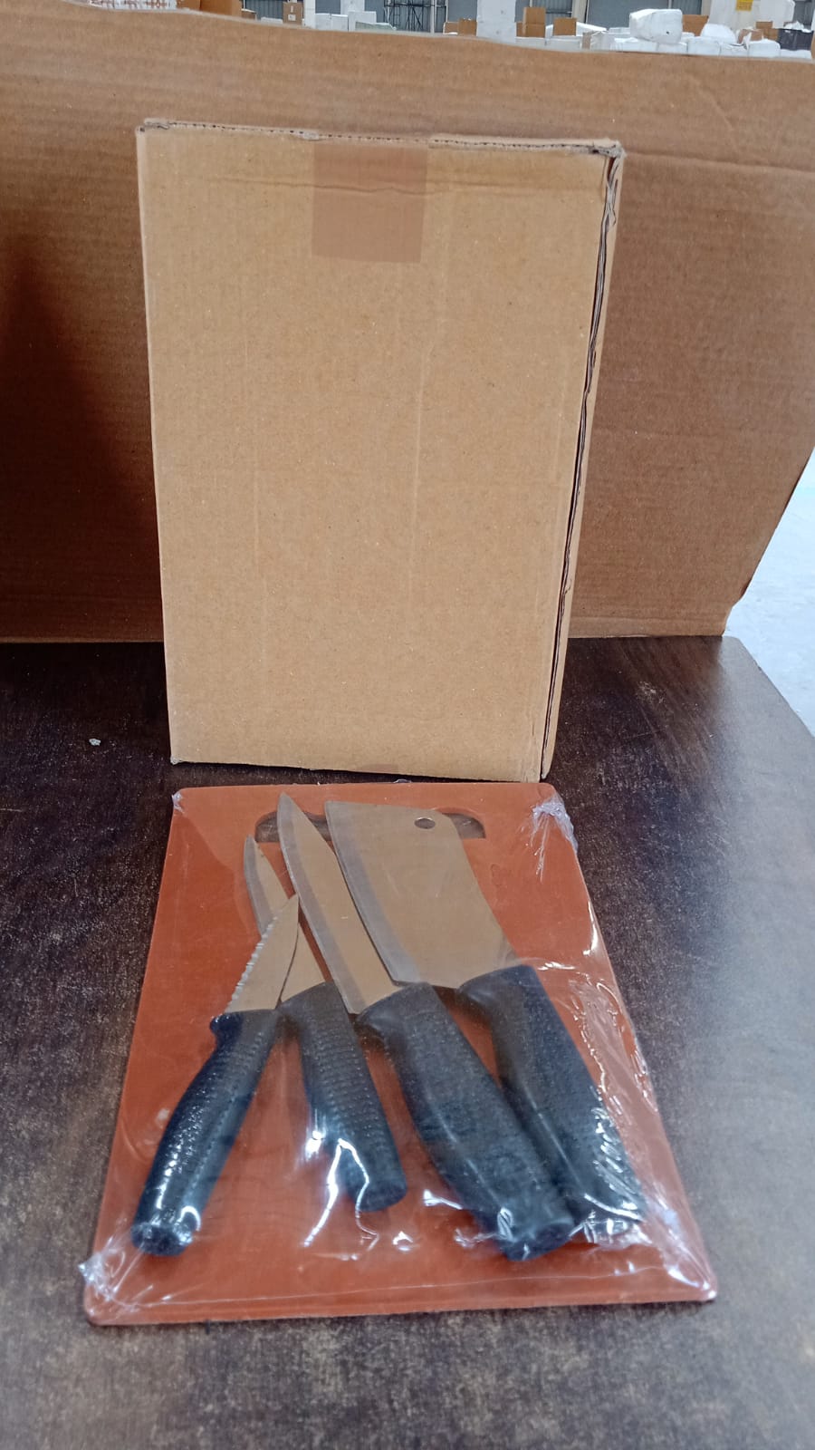 Chopping Board with Knife Set (Pack of 5)