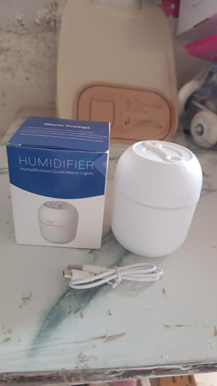 Portable Mini USB Humidifier with Light – Cool Mist & Essential Oil Diffuser (250ML)