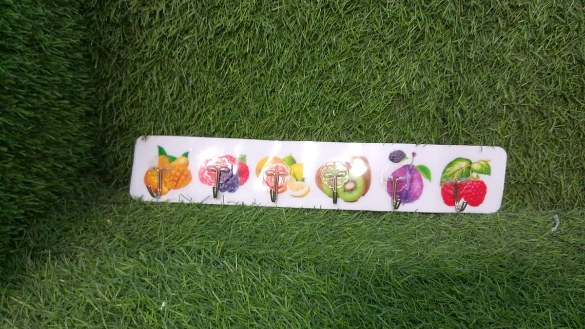 Strong and transparent adhesive hook for organization.