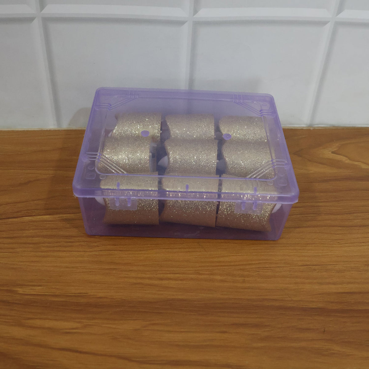 Christmas Premium Glitter LED Tealight Candles (9 Pc Set)