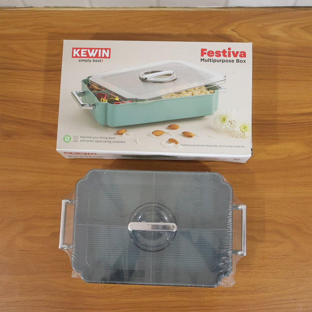4 Compartment Multipurpose Plastic Food Storage Container (1 Pc)