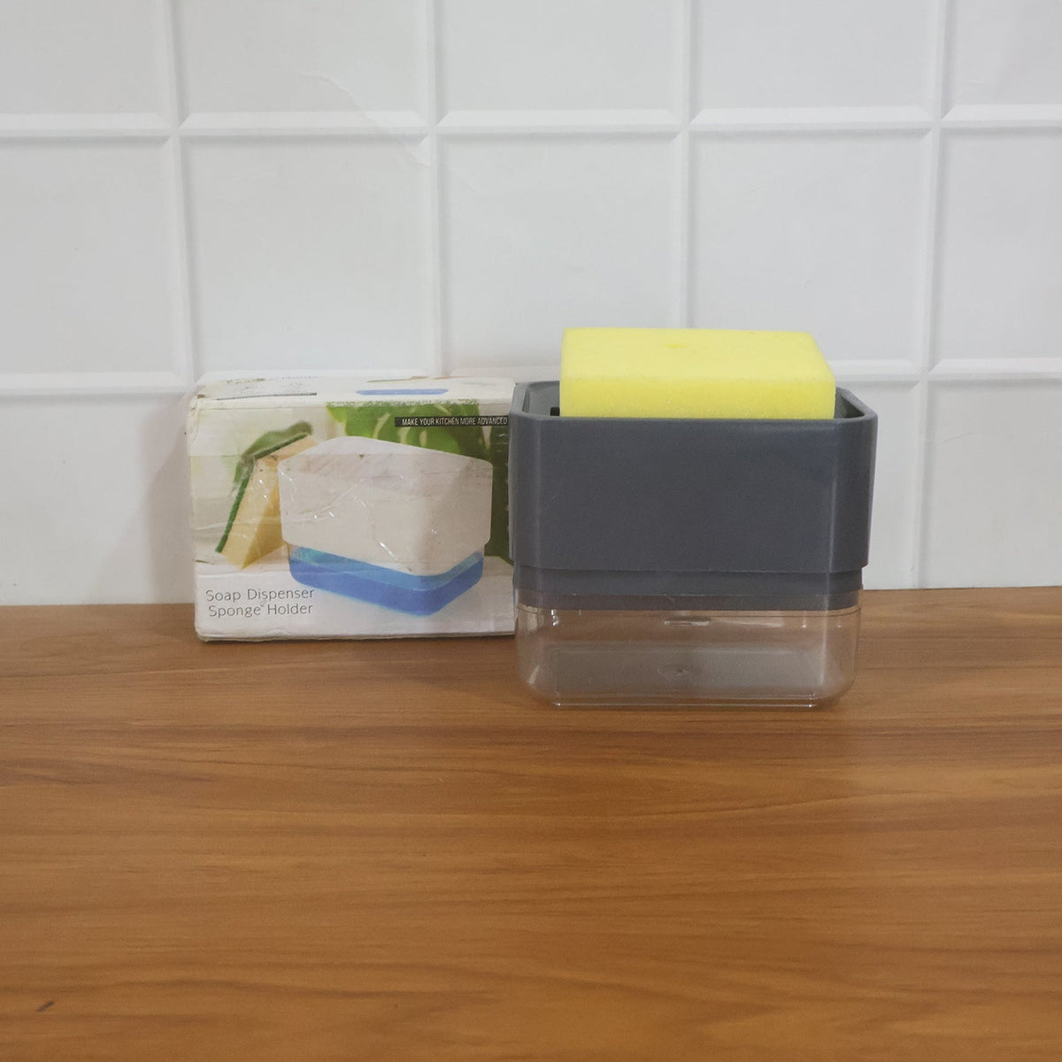 Soap Dispenser with Sponge Holder (1 Set)