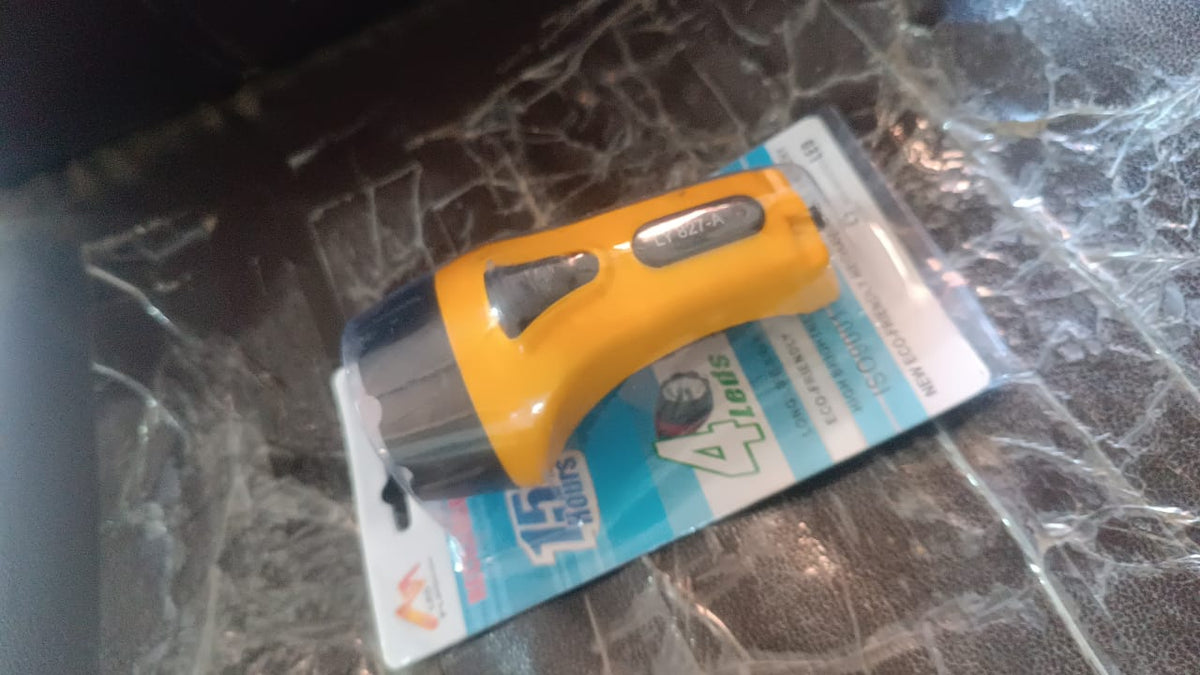 Rechargeable LED Torch Flashlight – High-Power Handheld Emergency Light Built-in Plug