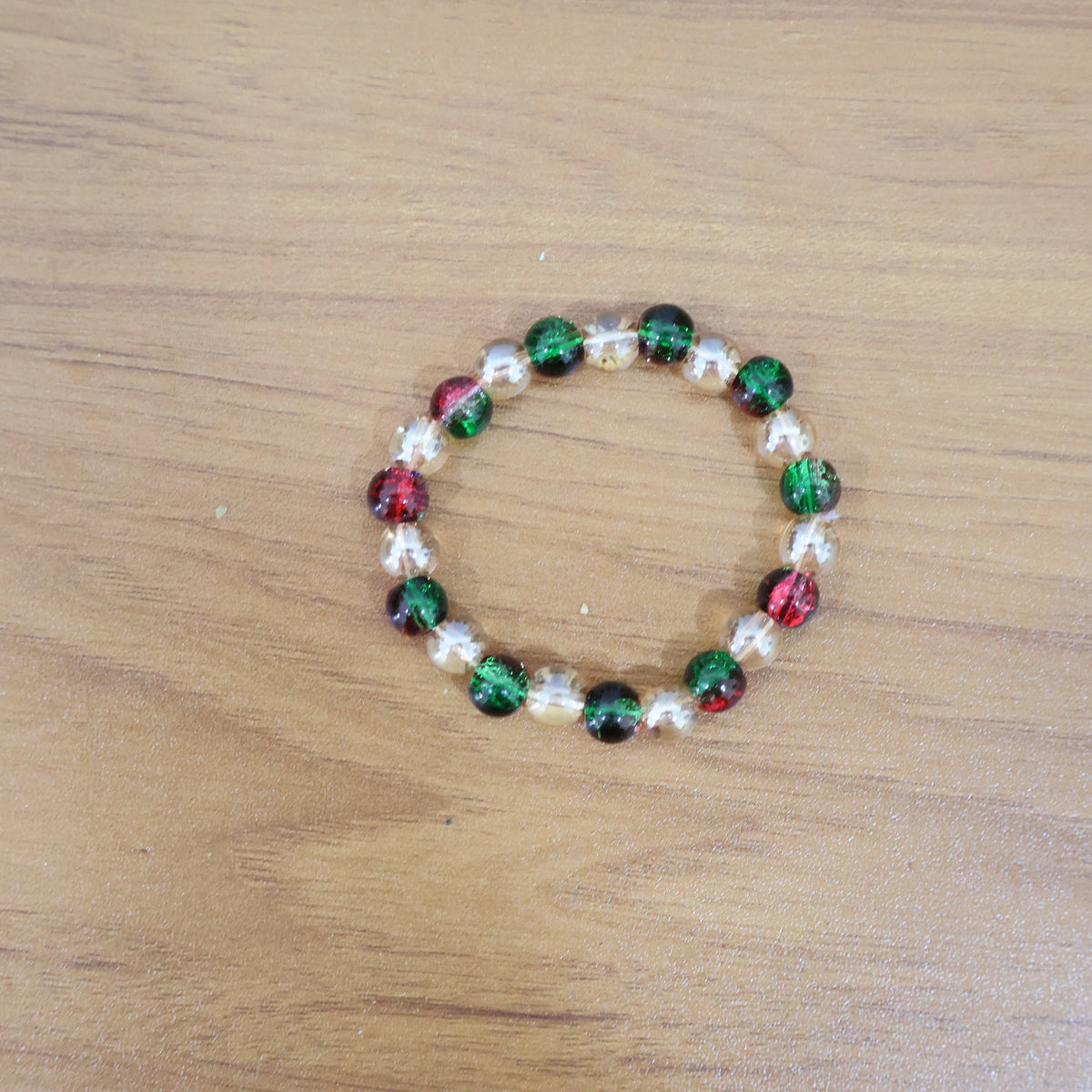Multicolor Glossy Bead Stretch Bracelet (1 Pc)