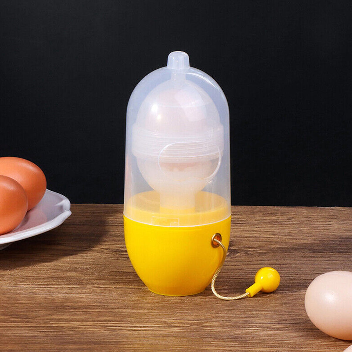 Manual Egg Puller Scrambler White Yolk Mixer Kitchen Tool