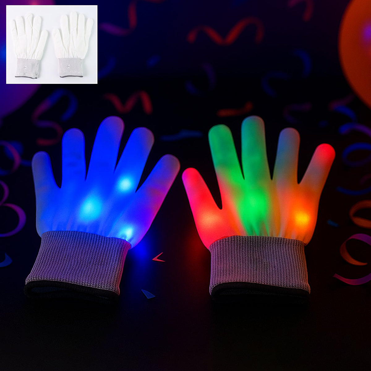 Neon Flicker Glow Gloves