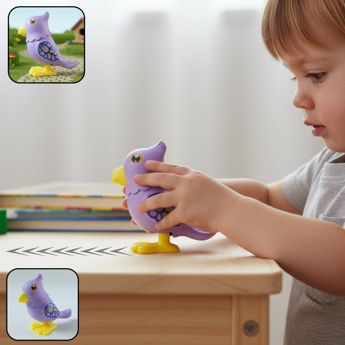 Wind up bird toy