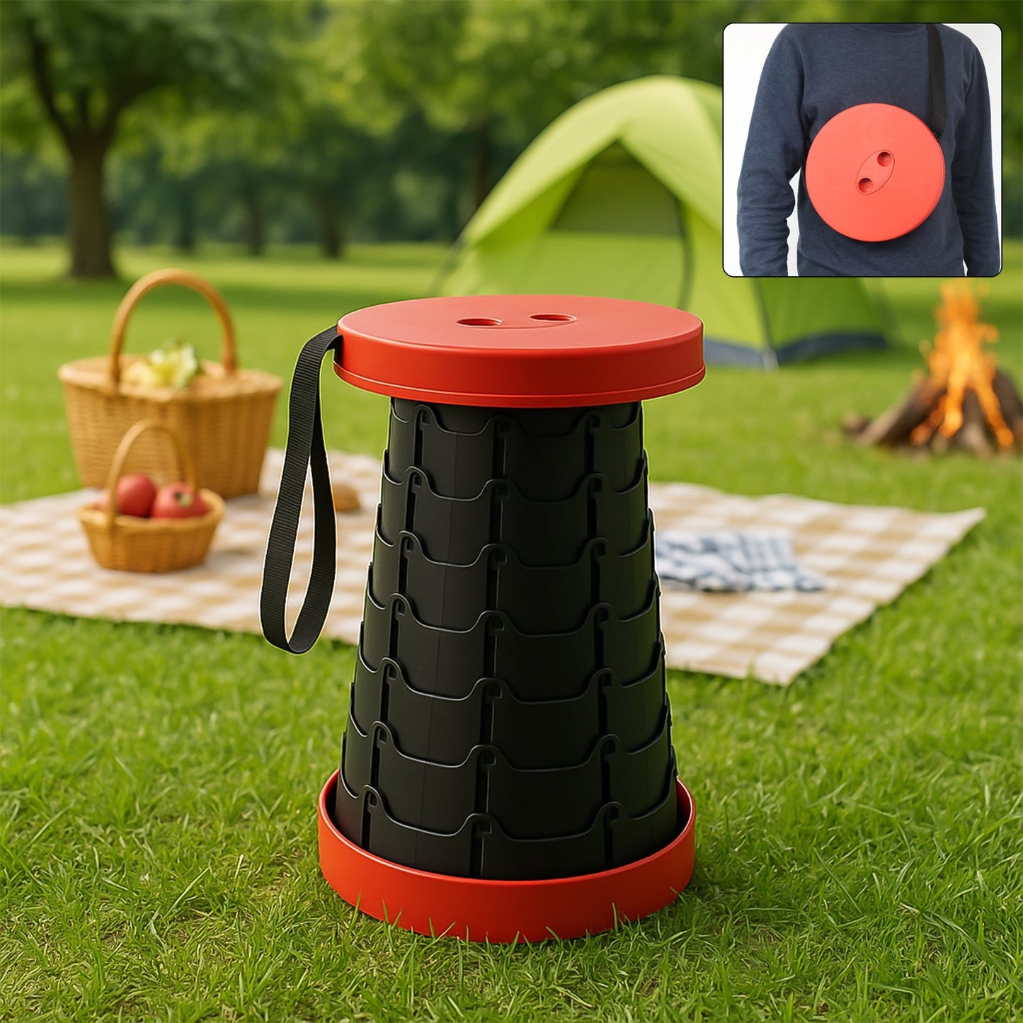 Telescopic Folding Stool