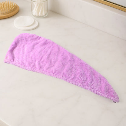 Quick Turban Hair-Drying Absorbent Microfiber Towel (1 Pc / Mix Design)