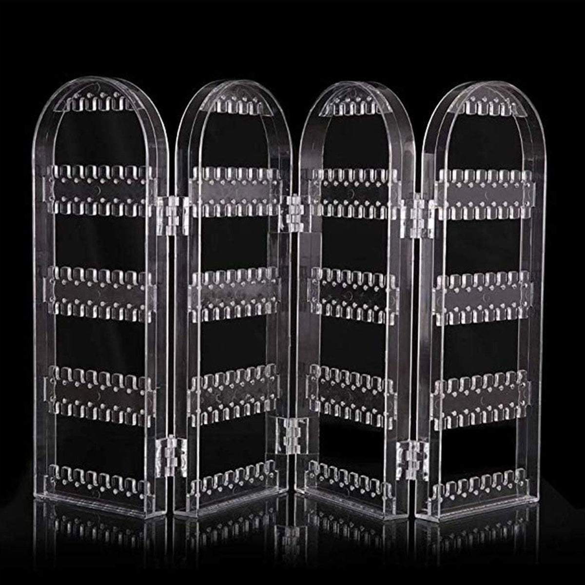 4-fold acrylic earring screen holder display stand clear foldable India