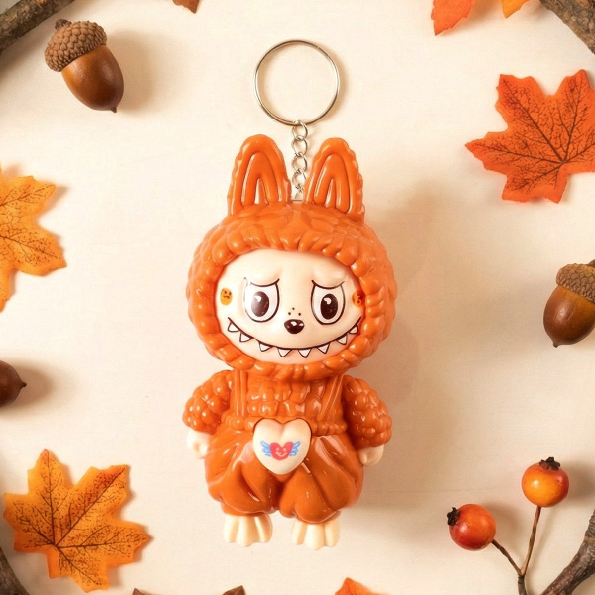 Cartoon Character Face Changing Toy With Key Holder, Keychain (1 Pc)