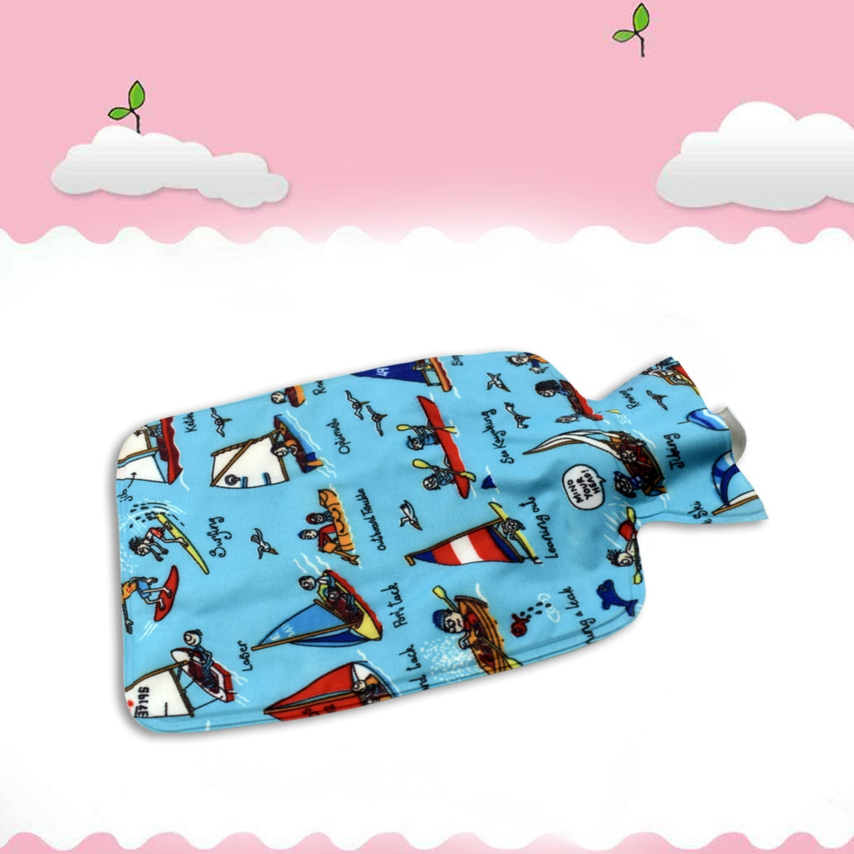 Hot water bottle for pain relief
