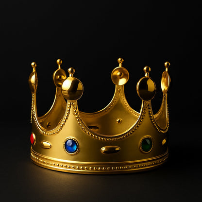 Royal Crown with Colored Gems (1 Pc / Mix Color)