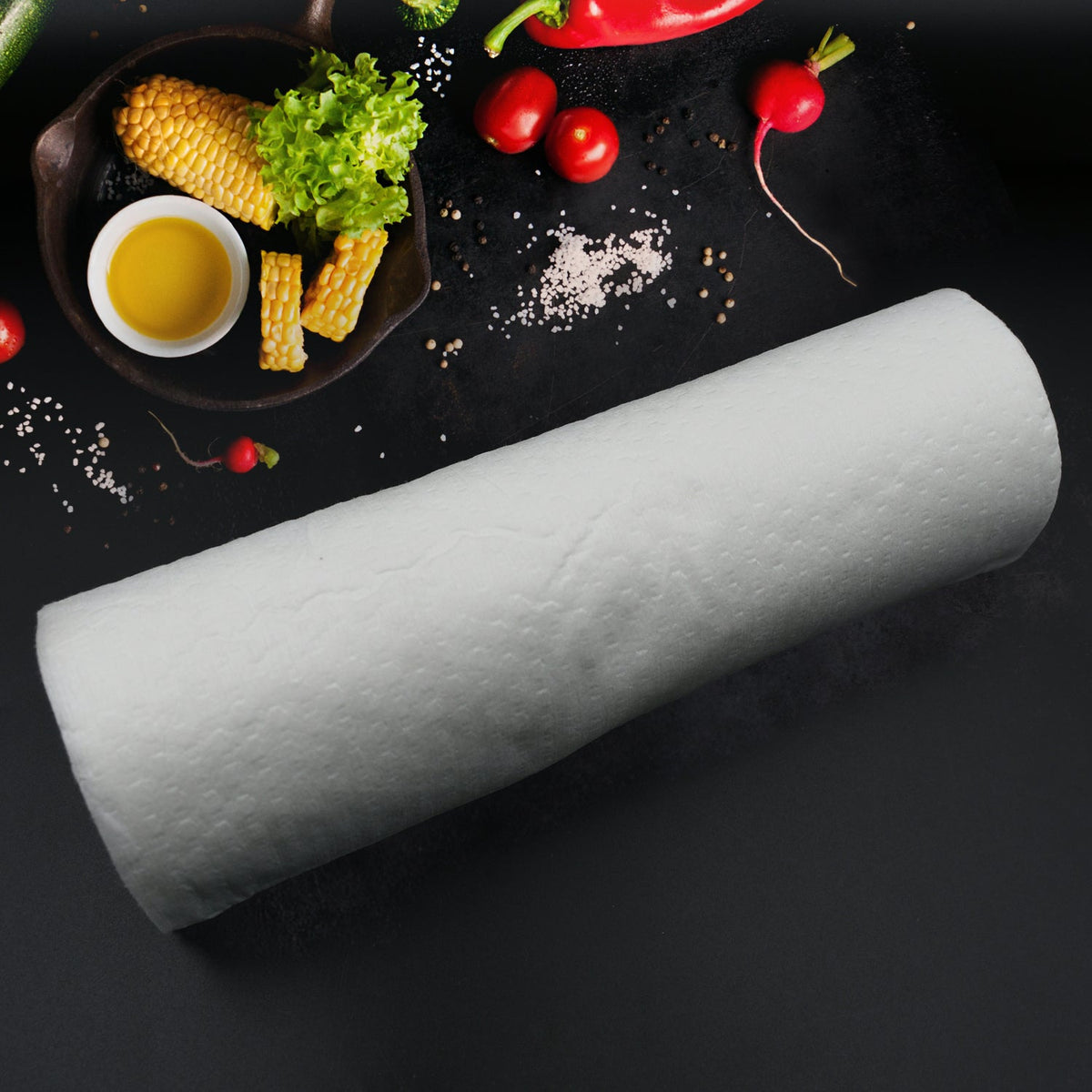 Printed Kitchen Tissue Roll for Cleaning (30 Sheets, Oil-Absorbing)