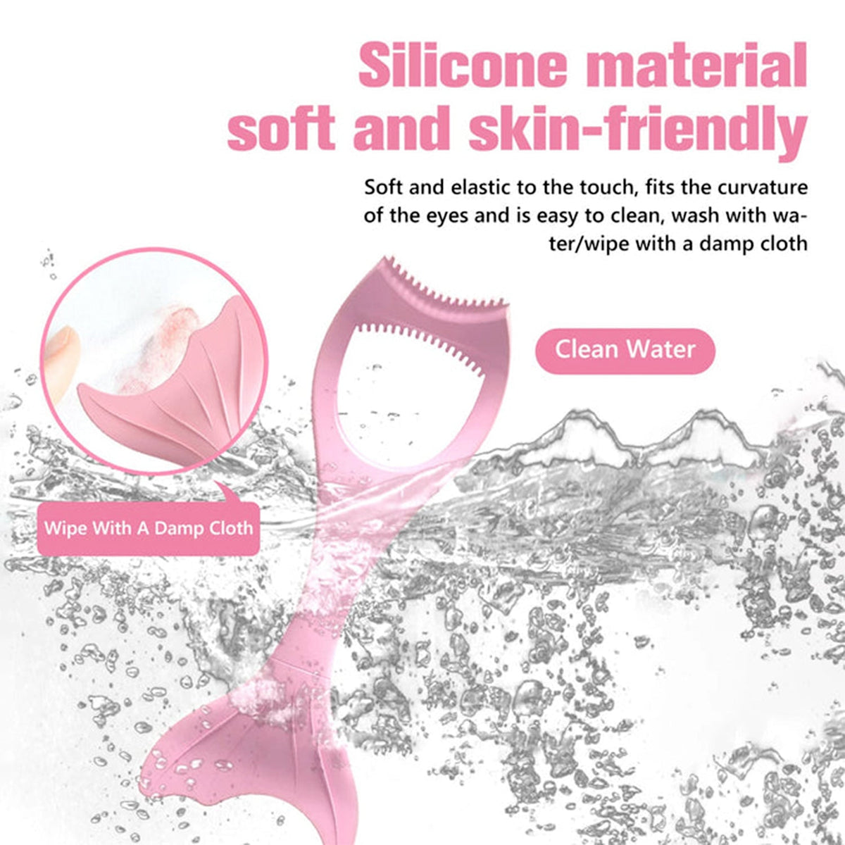 Multifunctional Easy To Clean Curved Silicone Eyeliner (1 Pc)