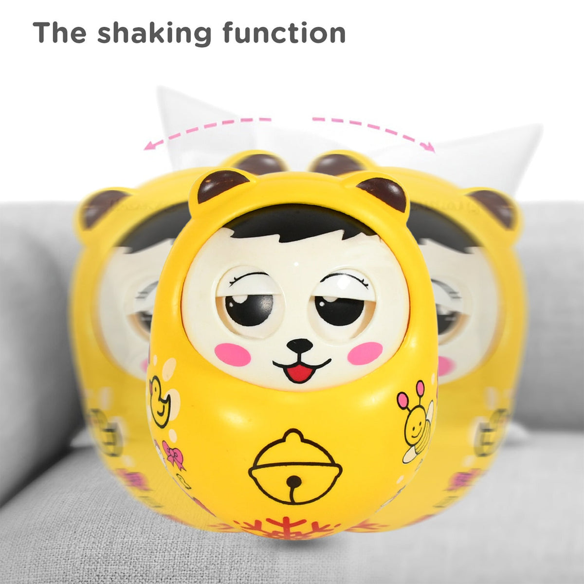 Musical Roly Poly Toy for Babies – Push & Shake Wobbling Doll