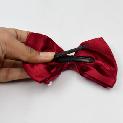 Hair Bow Knot Clip Suitable For Girls (1 Pc / Multicolour), Hair accessories