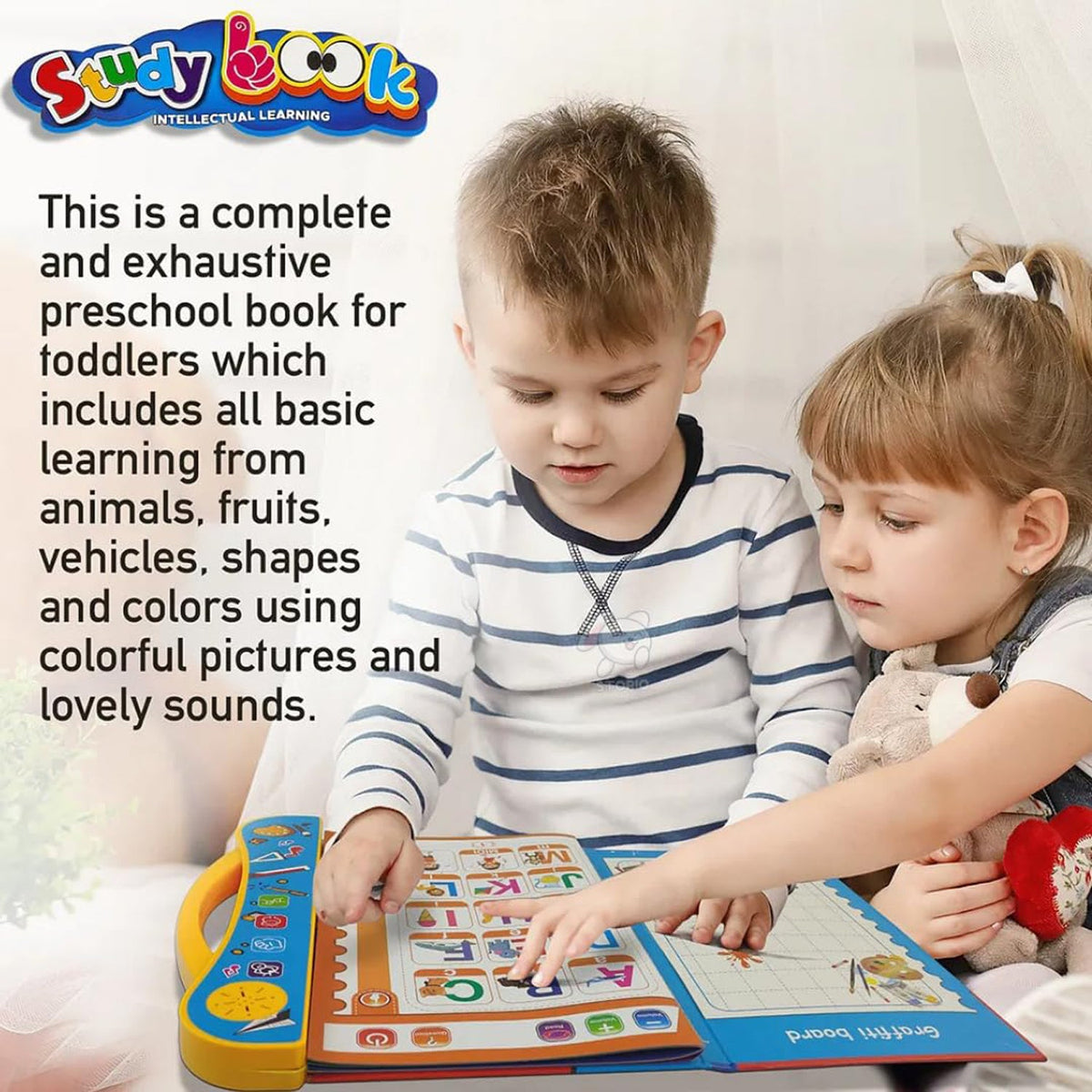 Musical Learning Study Book with Numbers, Letters