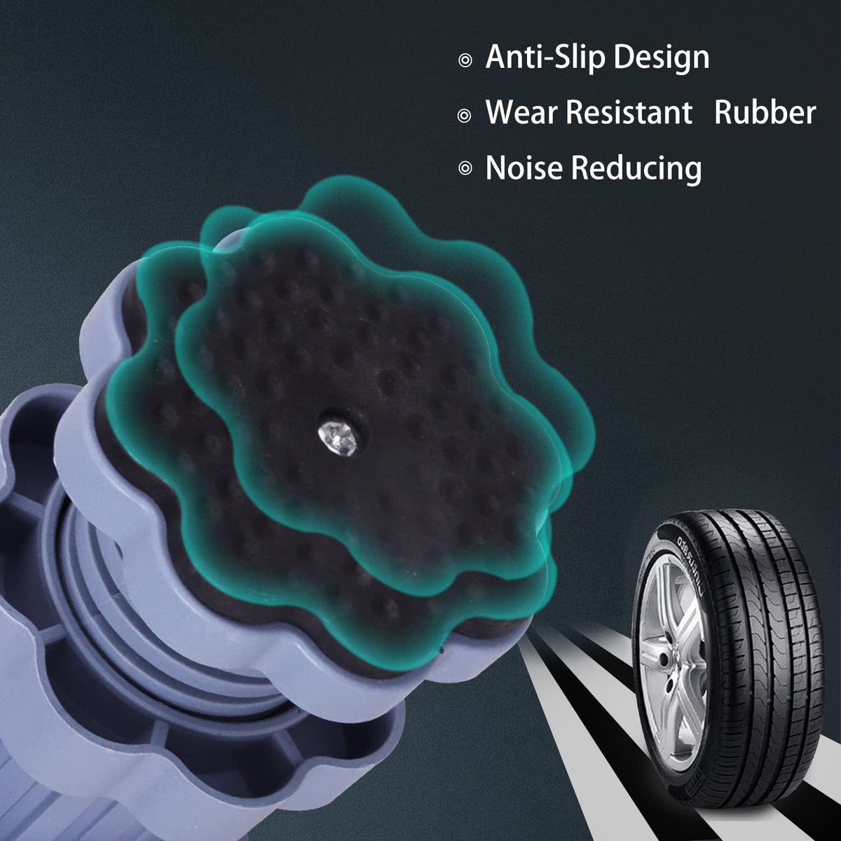 Washing machine support, anti vibration washing machine support adjustable washer anti vibrasion pads, washer & dryer pedestals, Washing Machine Accessory Anti- Skid Pad PVC Lifting Pad Non-Slip ( 1 Pc )