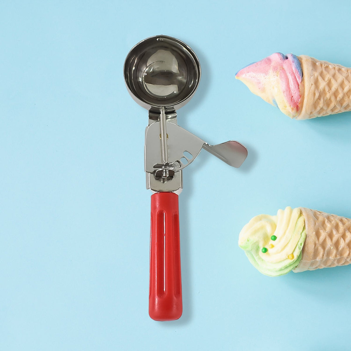 Apex Ice Cream Scoop – 70 ML Stainless Steel Head with Ergonomic Handle (1 Pc)