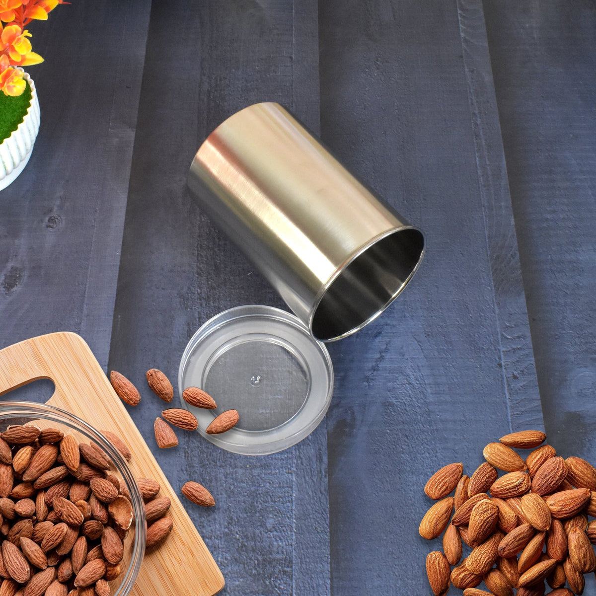 Stainless Steel Airtight Containers with See Through Lid (1 Pc / 1000 ML)