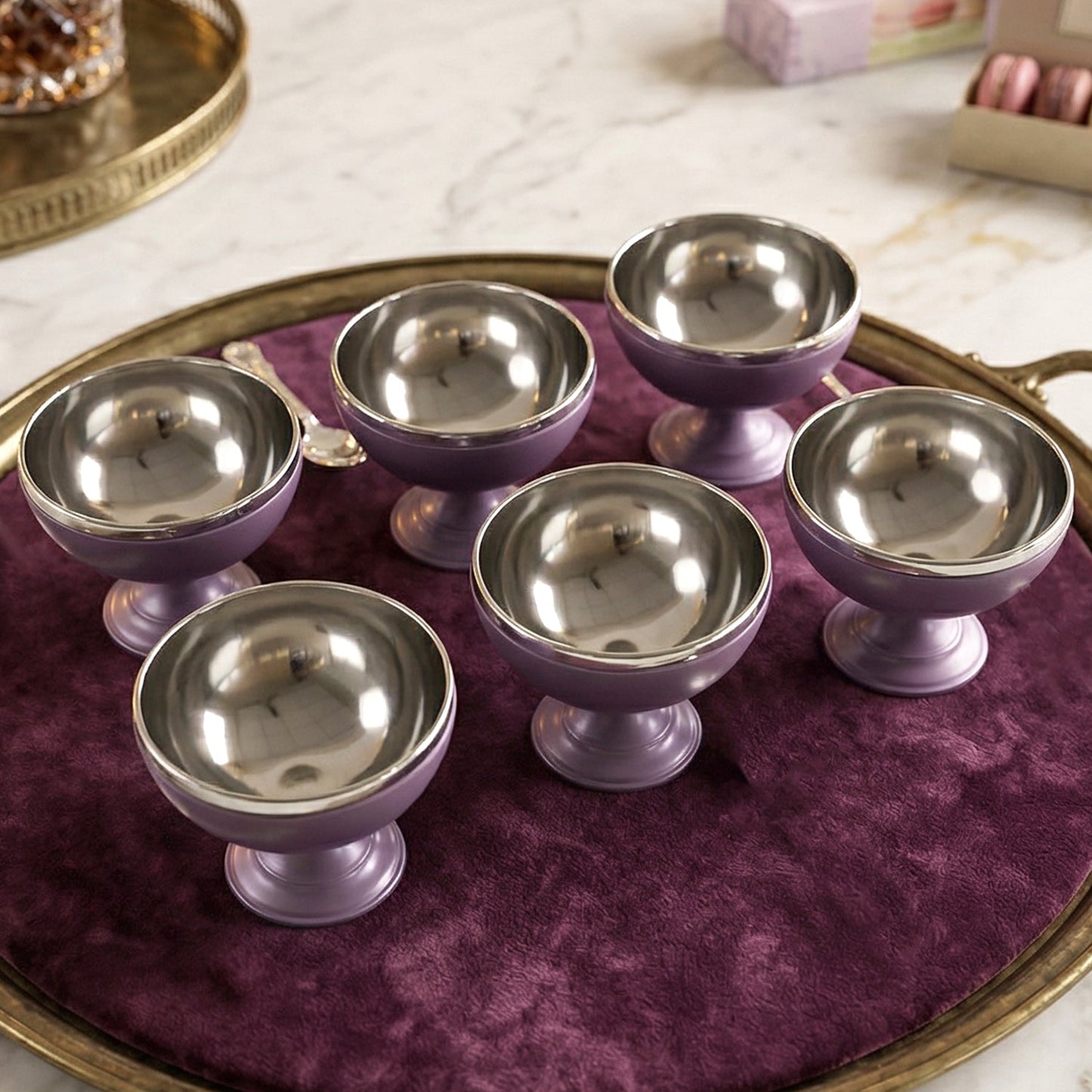steel dessert cups