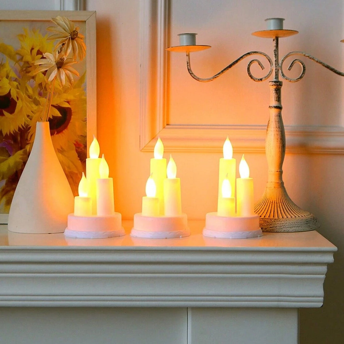 LED Taper Candles, Diwali (1 Pc)