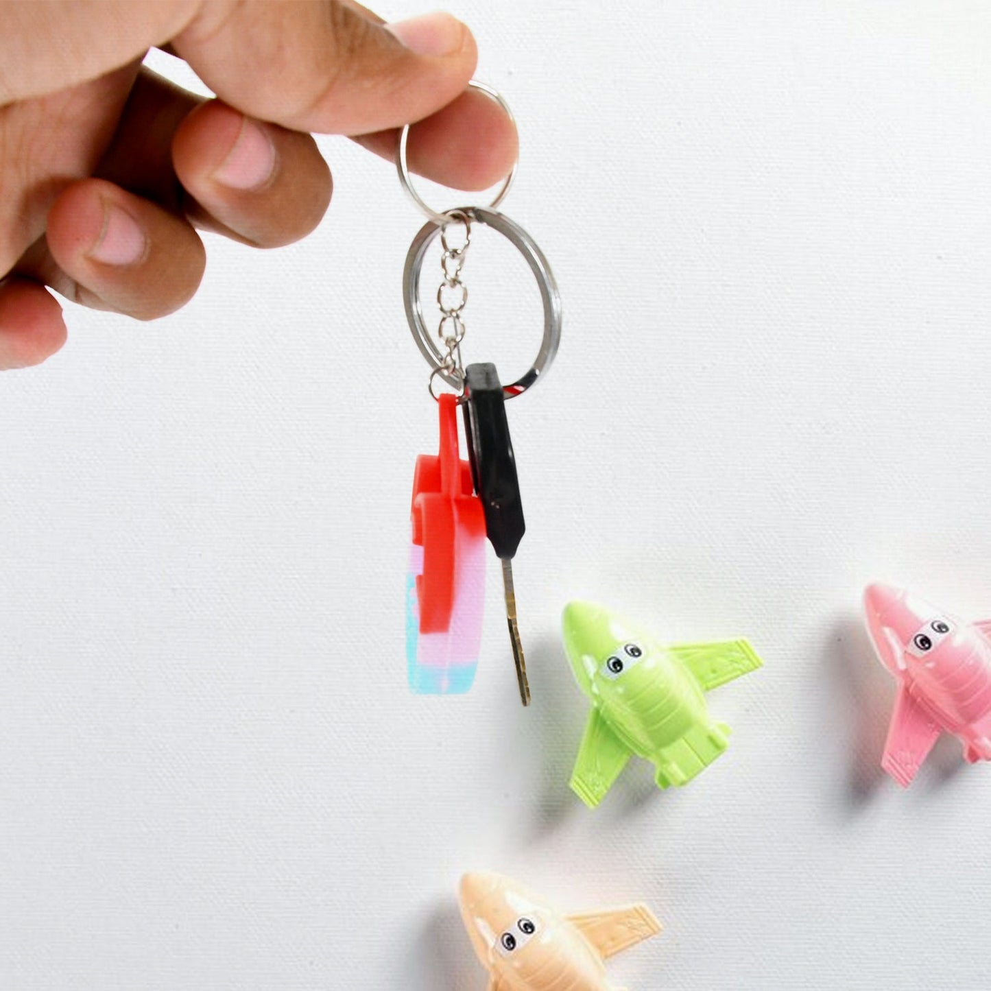Compact Pop It Keychain – Fun Stress Relief Fidget Toy (1 Pc | Mix Design)