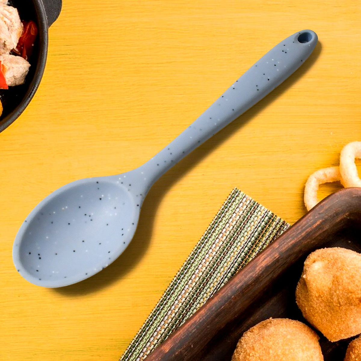 Silicone Multipurpose Basting Spoon Heat-Resistant Non-Stick Cooking Set (6 Pcs)