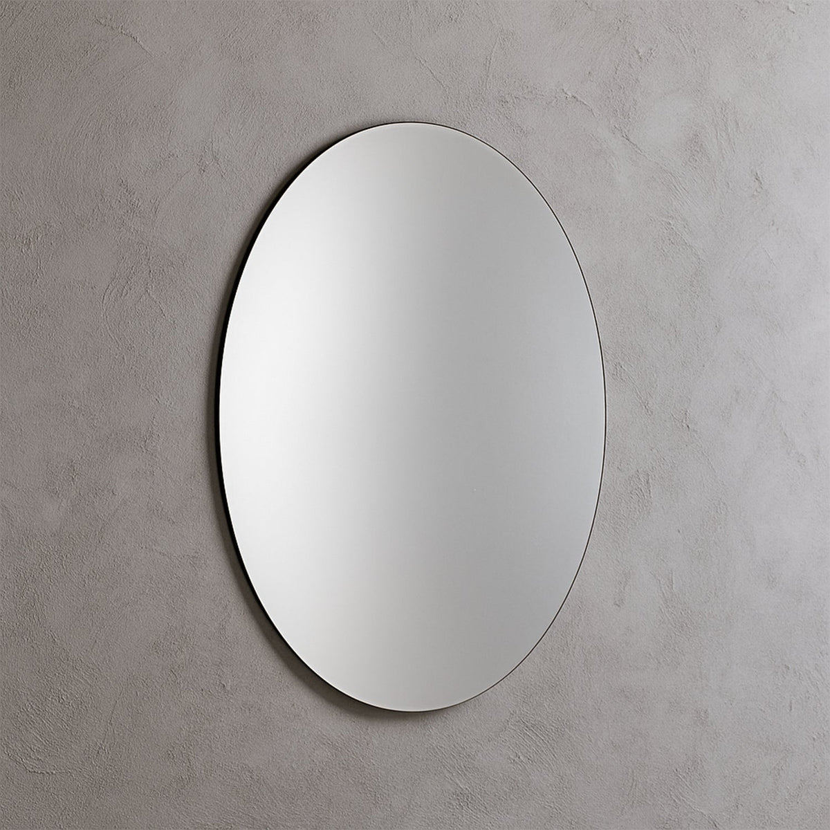 Modern Oval Frameless Mirror