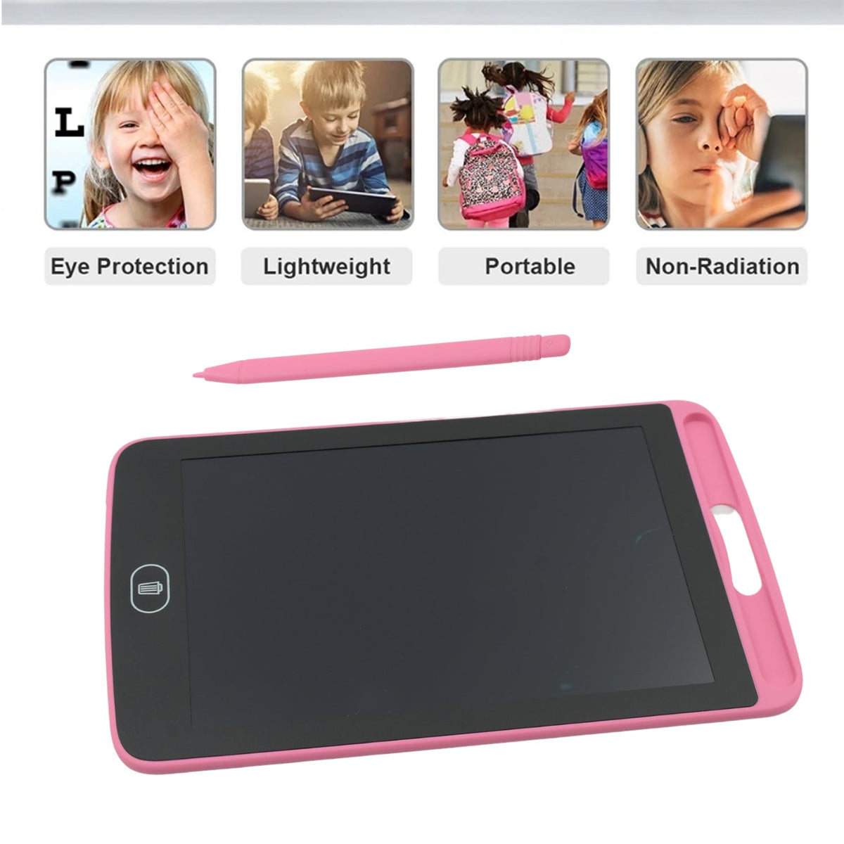 Portable LCD Writing Board Slate  Notes Digital Notepad with Pen (8.5 inch)