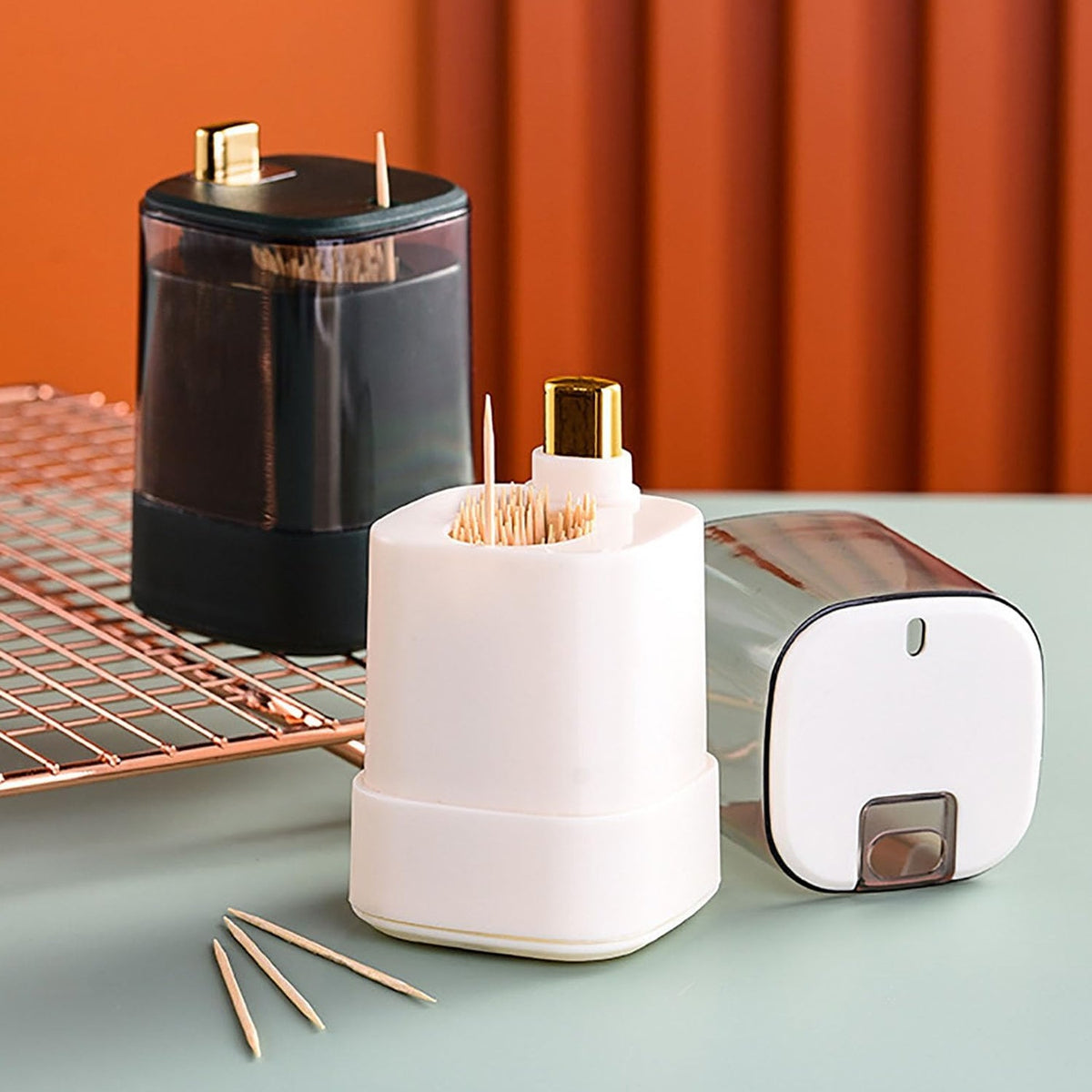 Toothpick Holder Dispensers,  for Home Living room Kitchen Restaurant (1 Pc)