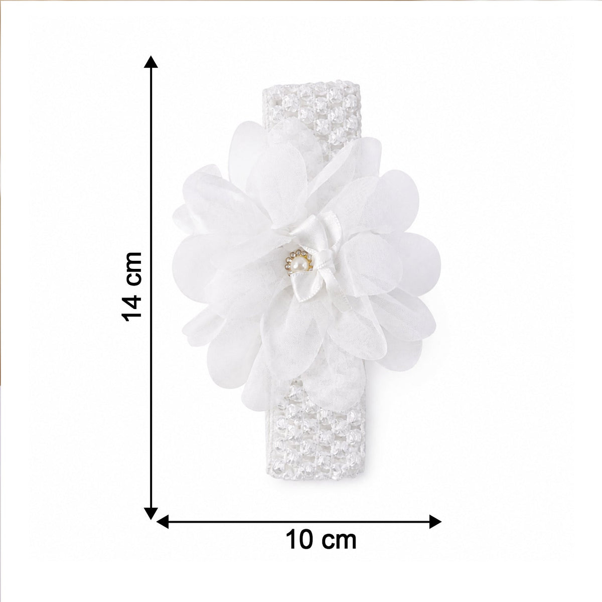 Cute Soft Elastic Floral Baby Headband Stylish Stretchable Hair Band (1 Pc)