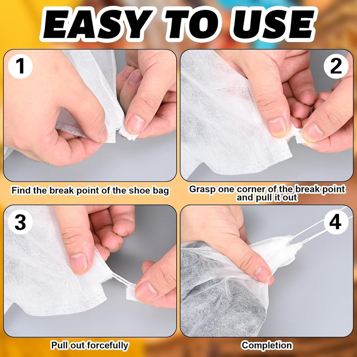 Shoe storage bag with drawstring