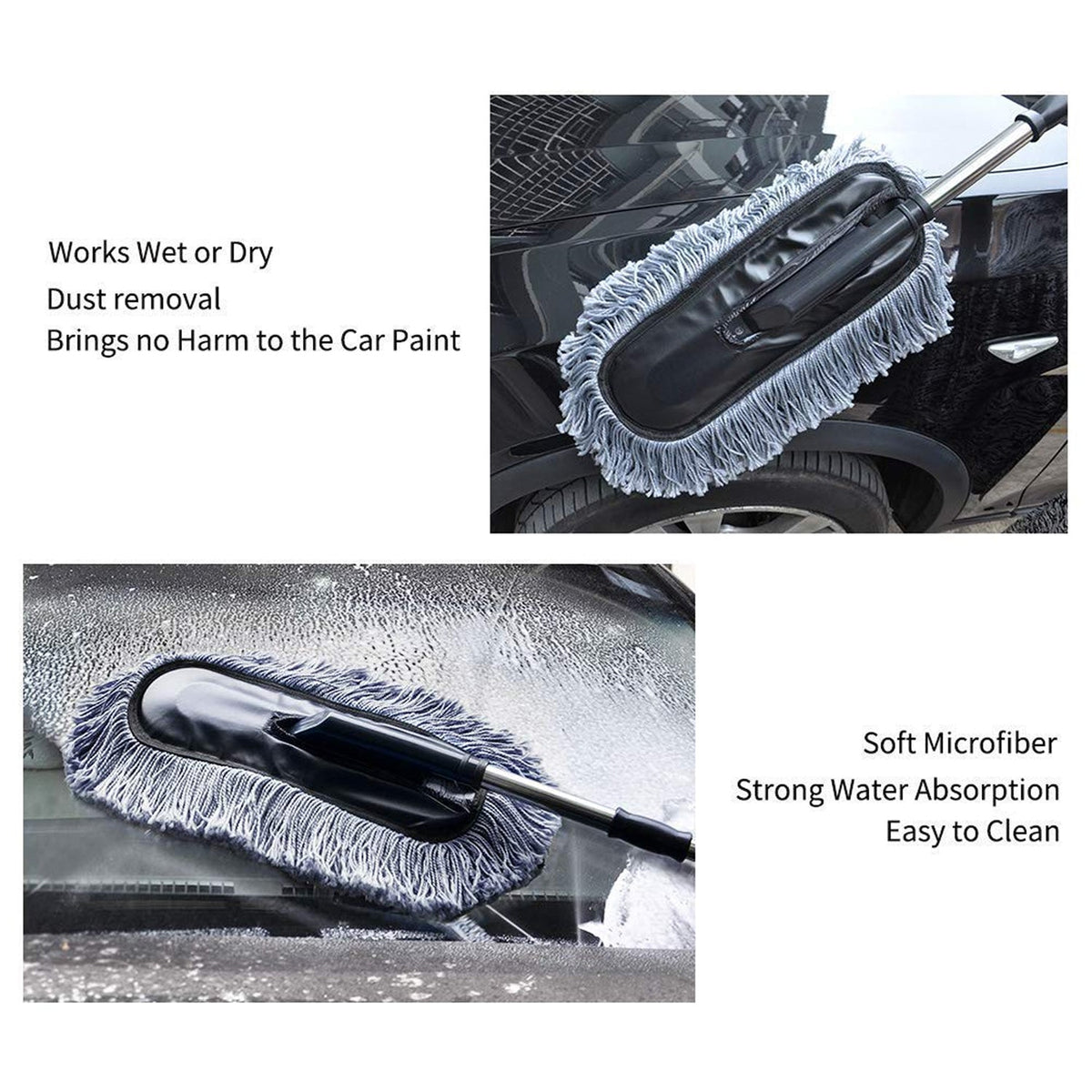 Car Dust Brush – Gentle Cleaning Tool for Interior & Exterior, Car Duster (1 Pc)