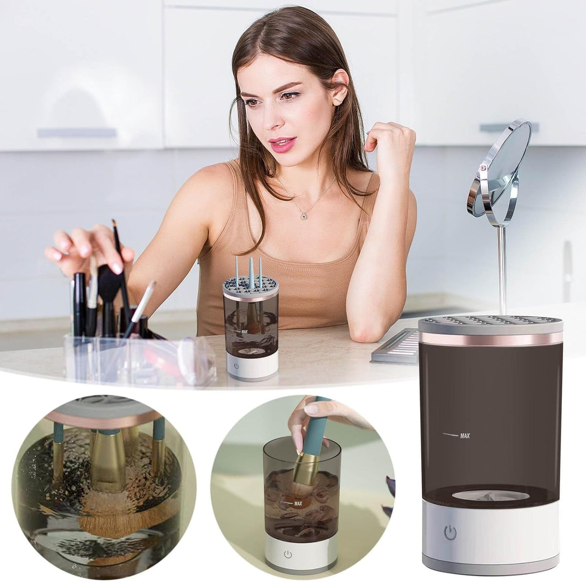 Automatic Makeup Brush Cleaner Fast Electric Brush Cleaner  (1 Pc)