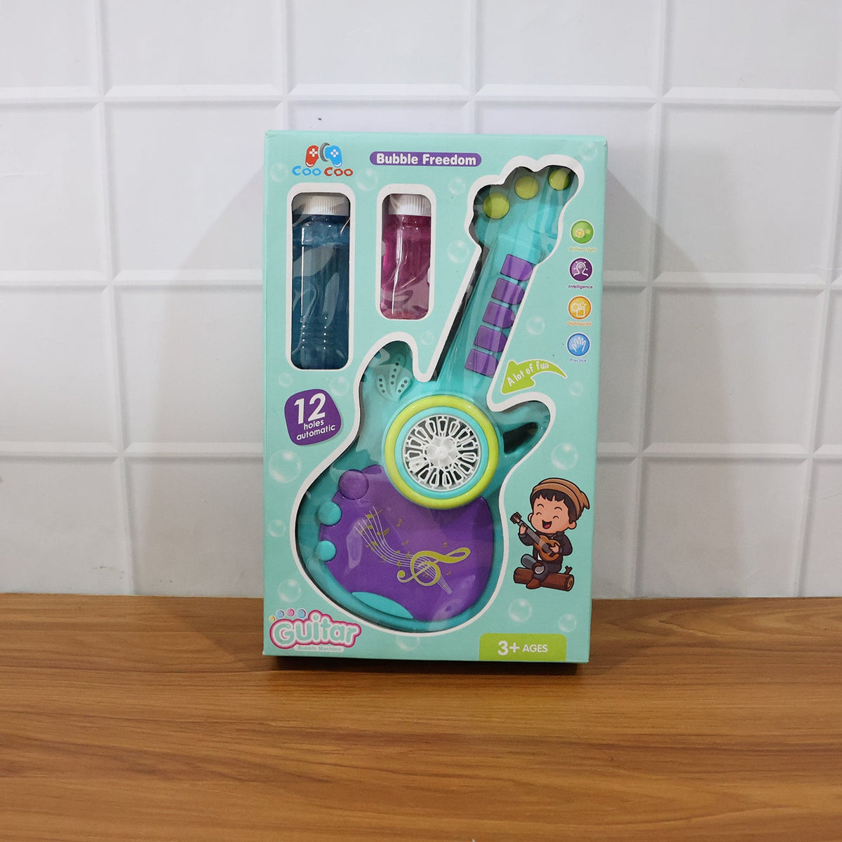 Electric Automatic Guitar-Shaped Bubble Machine set