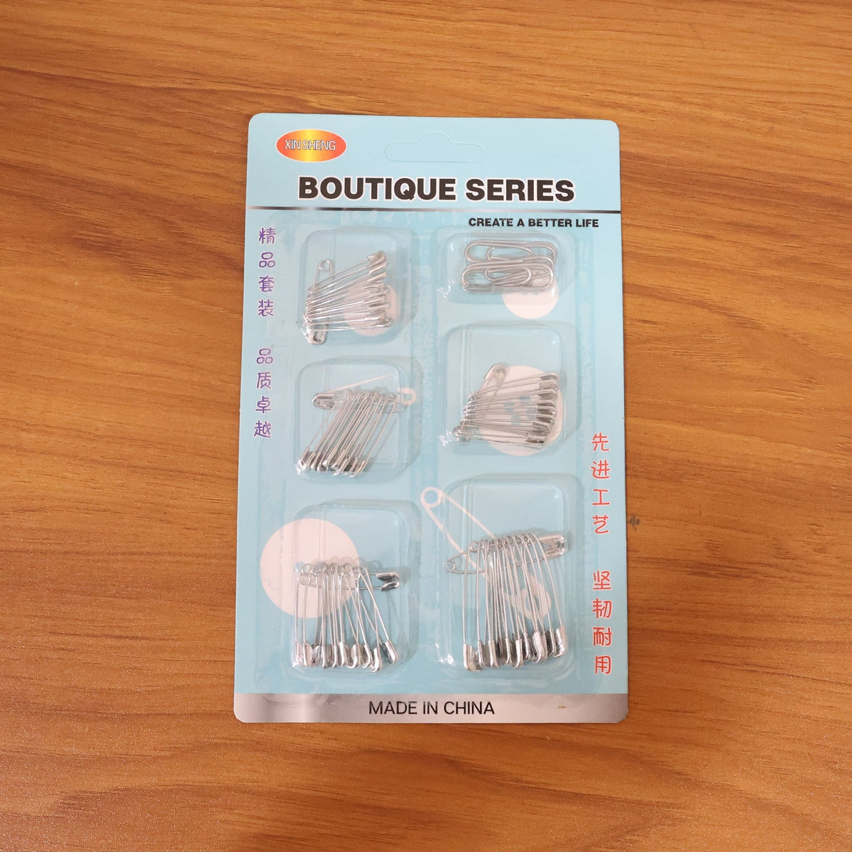Multipurpose Metal Safety Pin Assortment Set