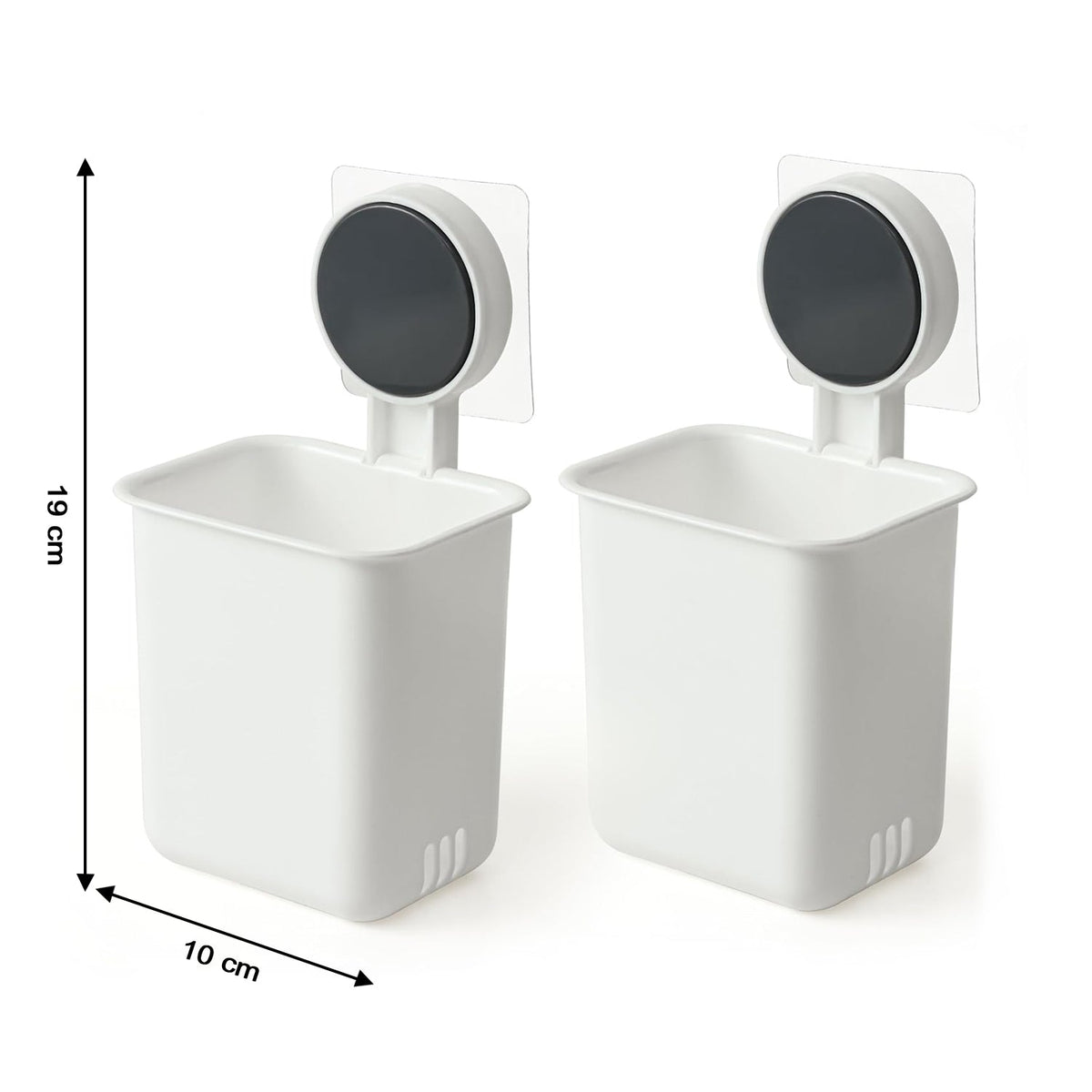 Wall Mounted Bathroom Storage Organizer Cup Set (2 Pc Set)