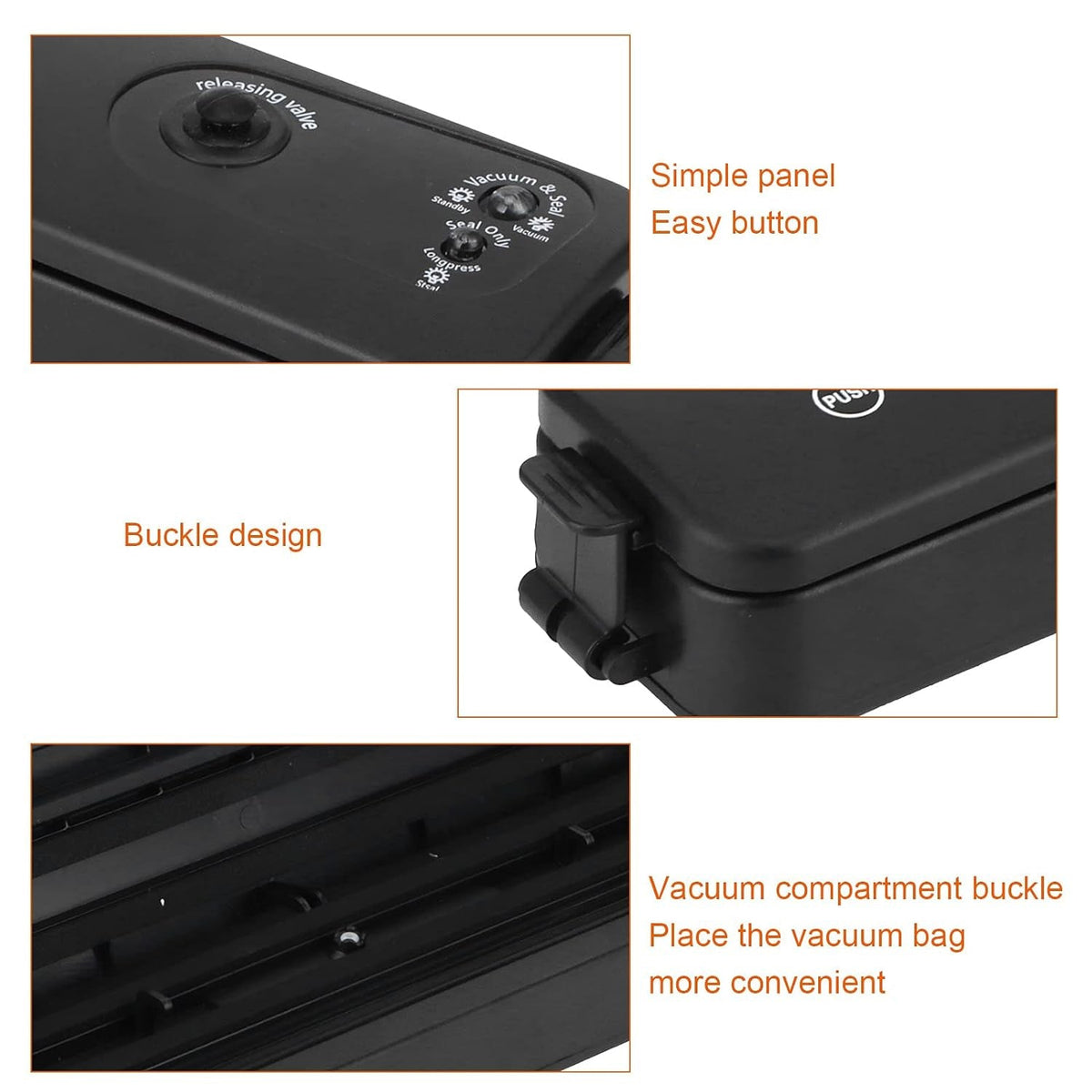 Vacuum Sealer Machine 10 Bags, Automatic Hands-Free, Smart Food Preservation (1 Set)