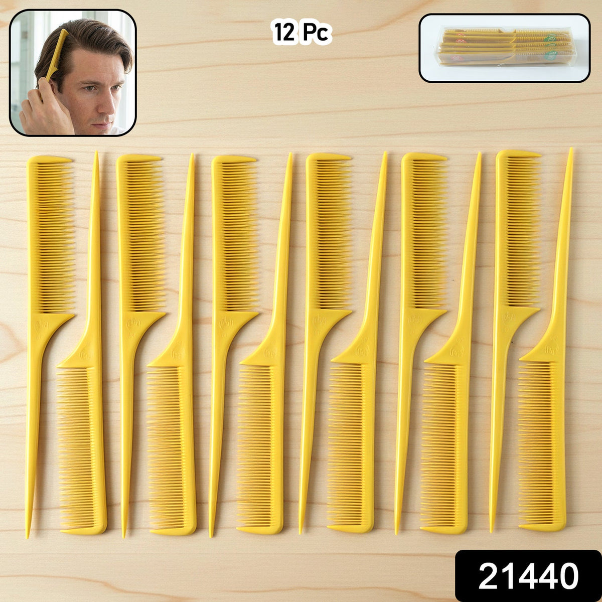  salon tail comb set for sectioning and styling hair