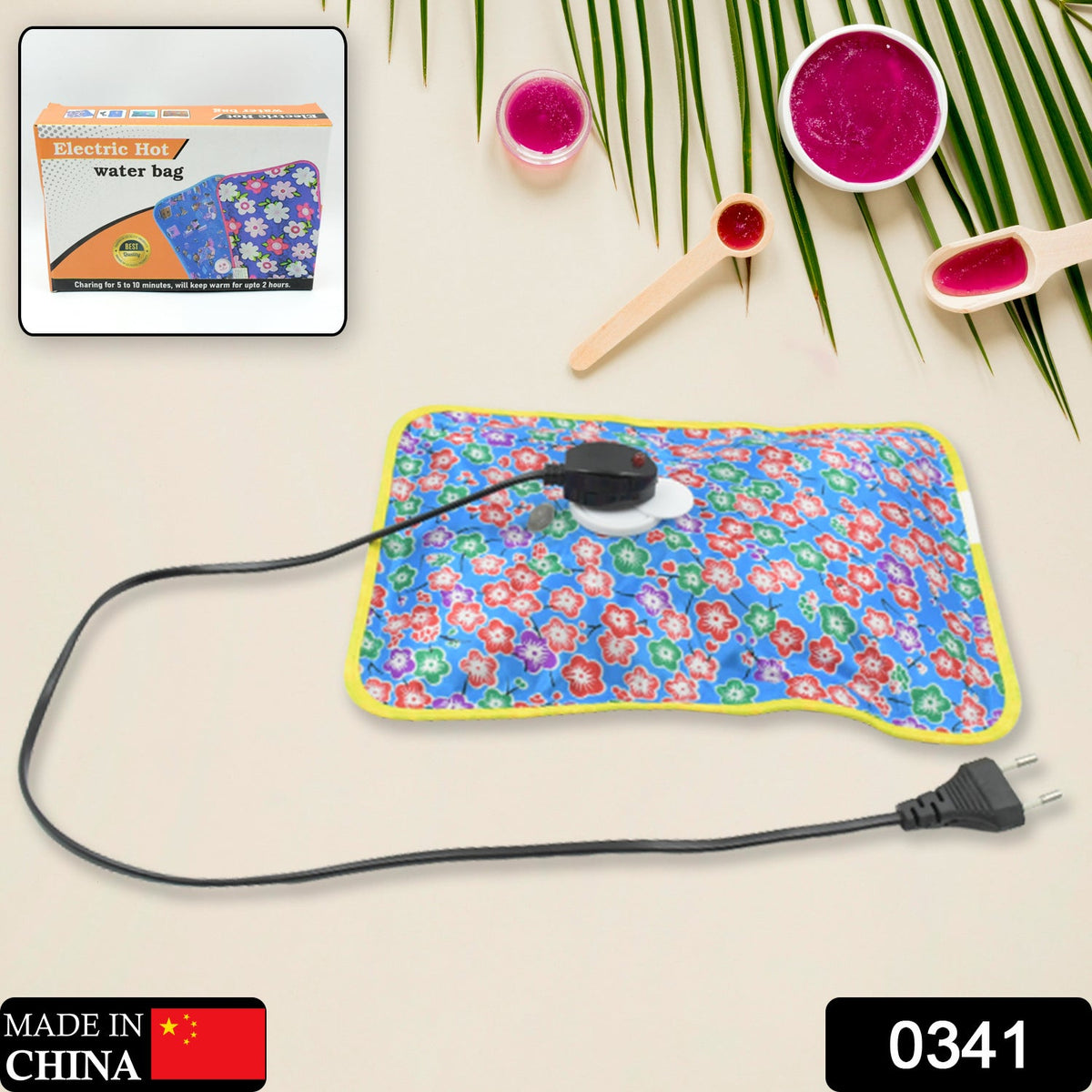 Hot water bag with electric heating