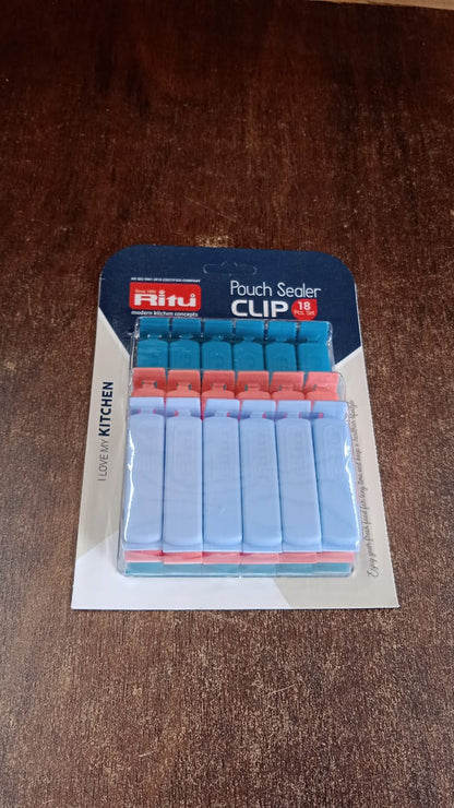 Ritu 18-Piece Plastic Pouch Sealer Clip Set
