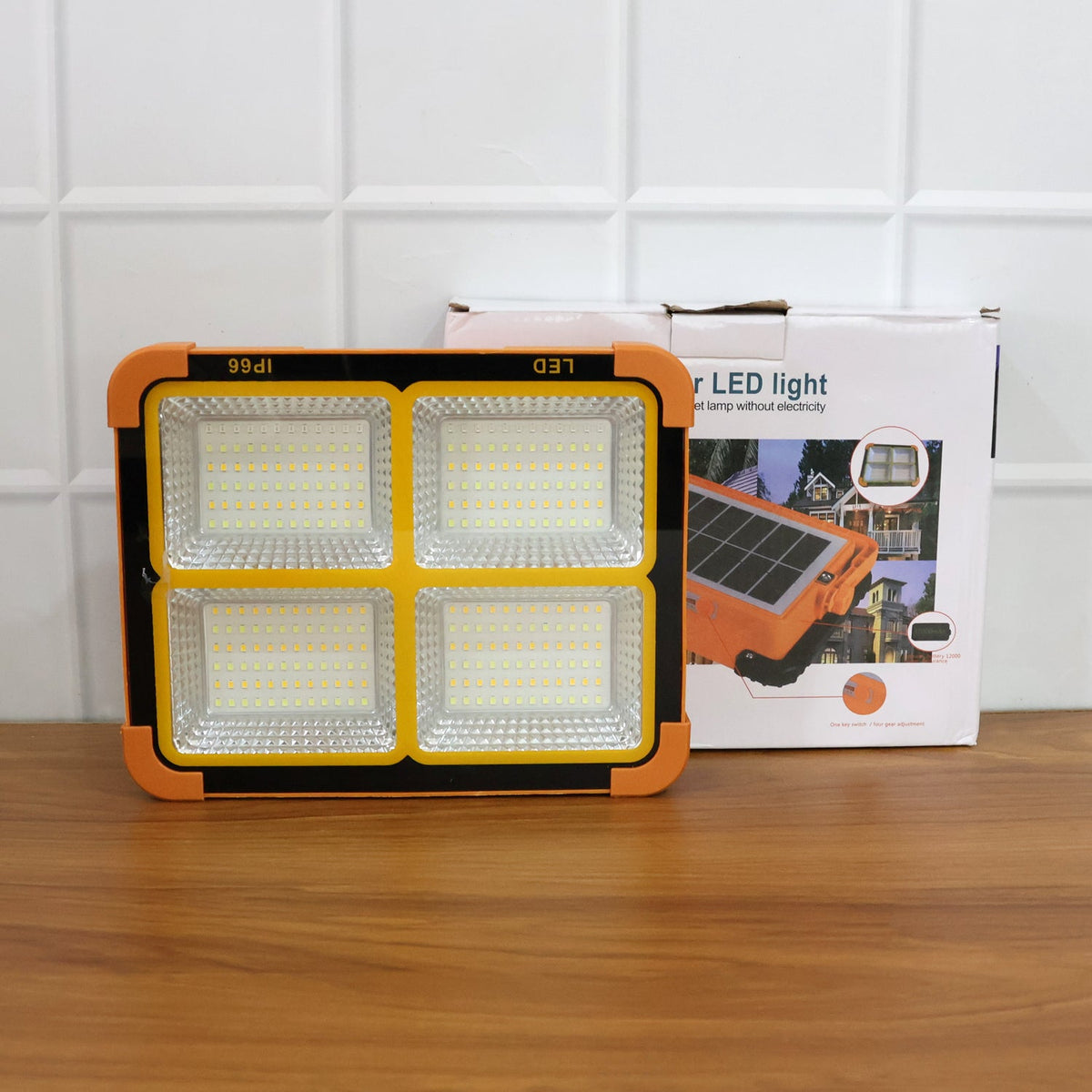 High-Brightness Solar LED Flood Light with Power Bank (1 Pc)
