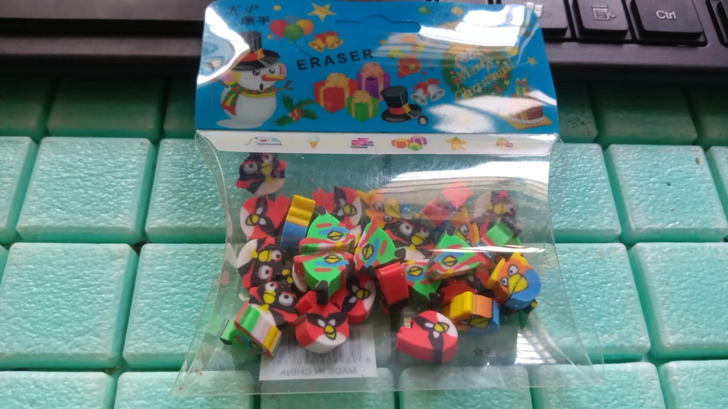 Colorful Novelty Eraser Set for Kids and Gifts (28 Pcs In 1 Packet)