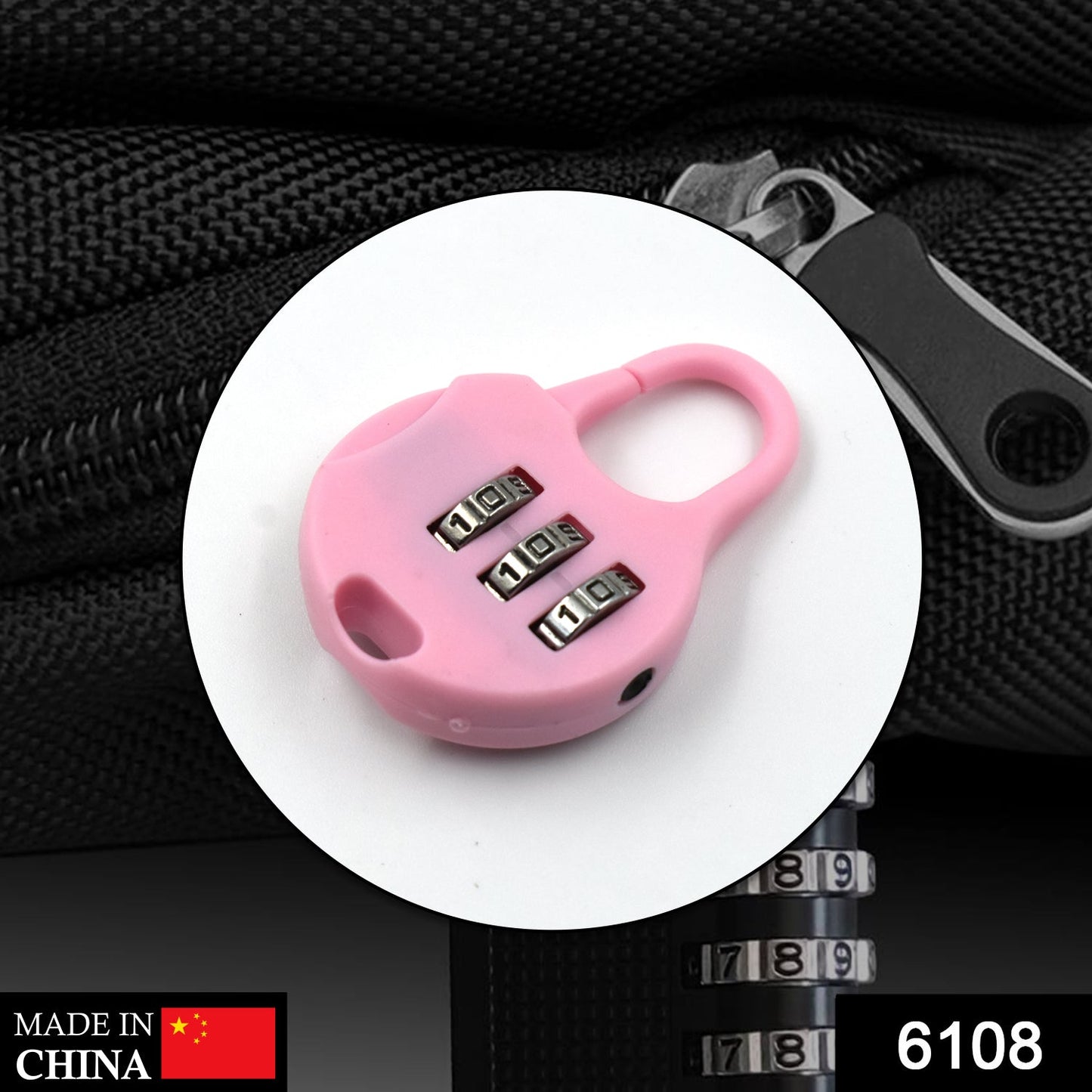 Zipper tool with a 3 digit lock