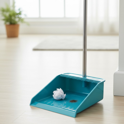 Long Handle Dustpan and Brush 2 Piece Set for Sweeping Cleaning Home Office, Supdi